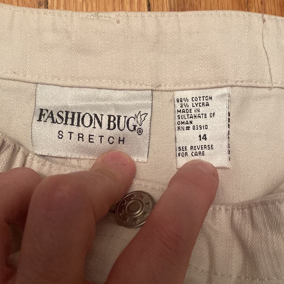 Women’s Fashion Bug Stretch White Jeans Size 14 - Picture 4 of 4